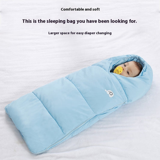 Baby Sleeping Bag Autumn And Winter Thick Down Anti Kick Duvet