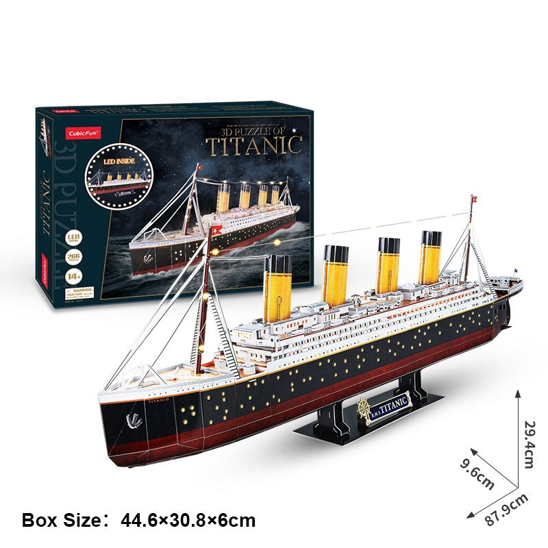 Puzzle Model Paper Tiedani Ship Model Hand-assembled Decoration Gift