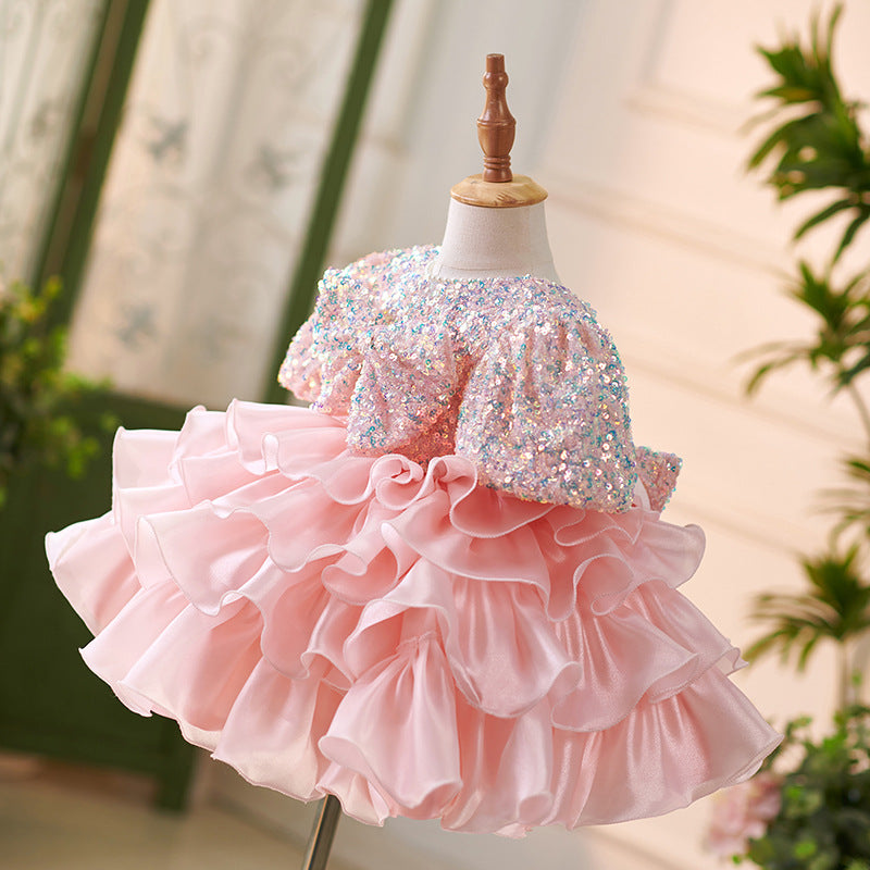 Gabriela Flower Children's Short Sleeve Tulle Tutu Dress